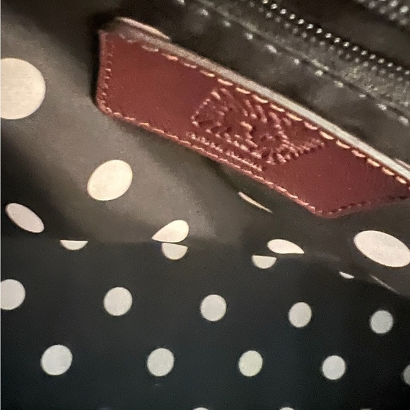 Anne Klein Burgundy Faux Leather Satchel with Gold Hardware - Picture 6 of 6